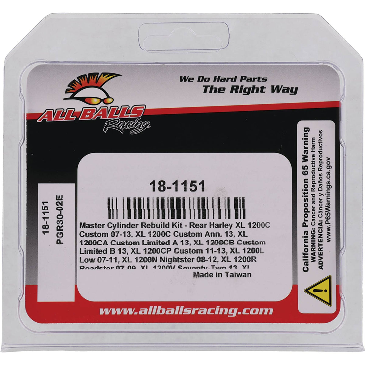 Master Cylinder Rebuild Kit (18-1151)