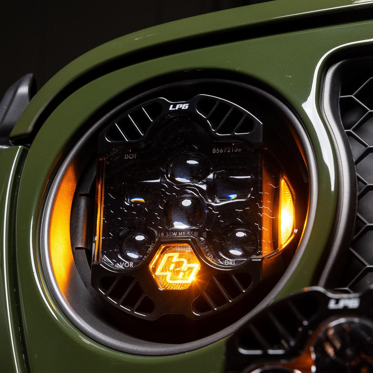 JEEP WRANGLER W/LED HEADLIGHTS -DOT LP6 LED HEADLIGHT