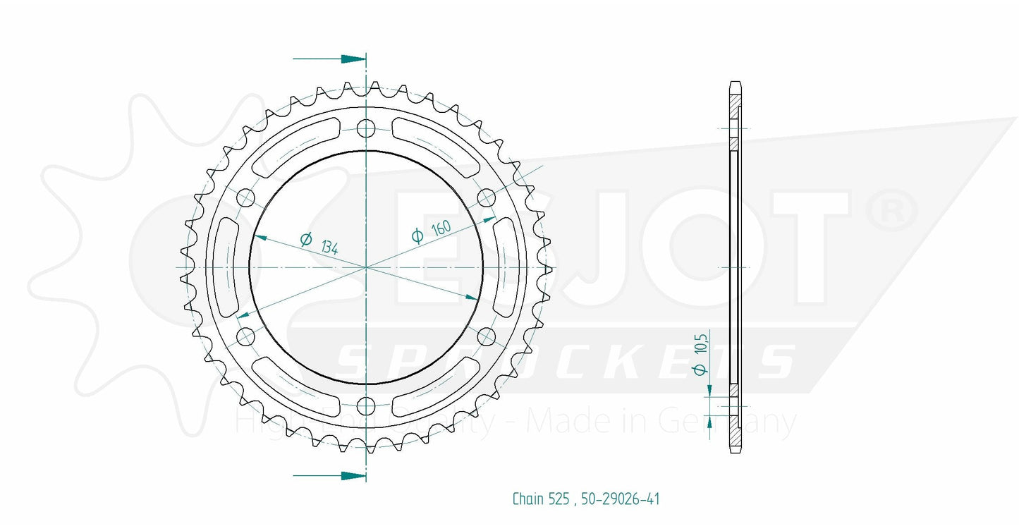 Sprockets Rear (29026-41T) - Esjot