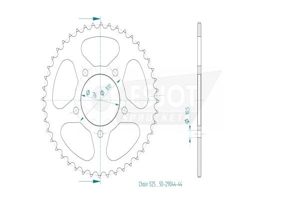 Sprockets Rear (29048-41T) - Esjot