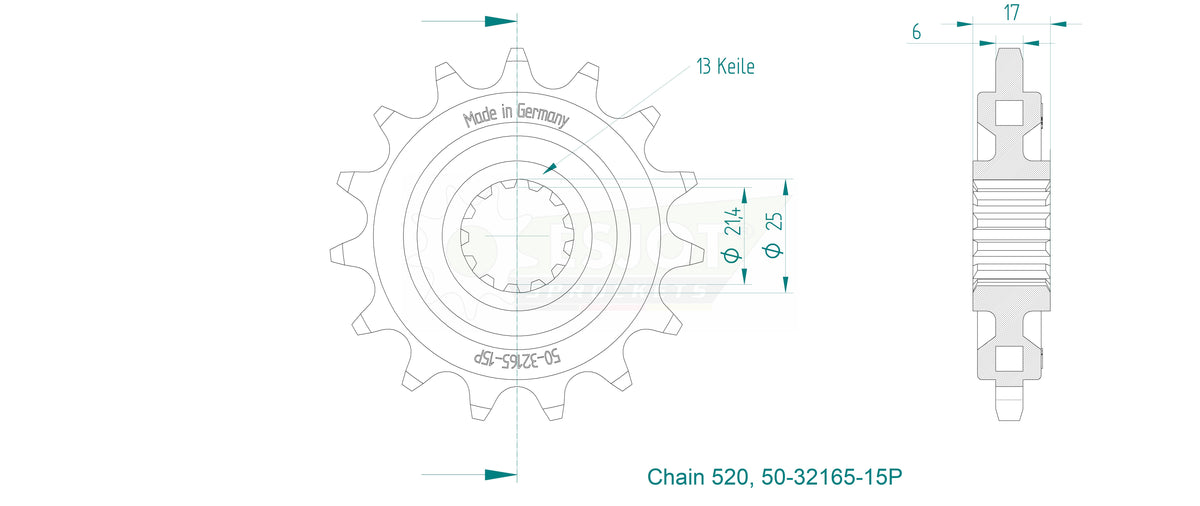 Sprockets Front (32165-15) - Esjot