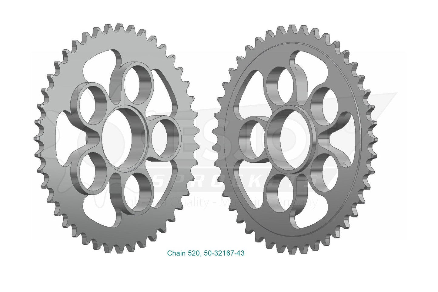 Sprockets Rear (32167-43T) - Esjot