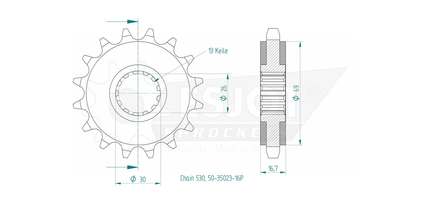 Sprockets Front (35023-16P)
