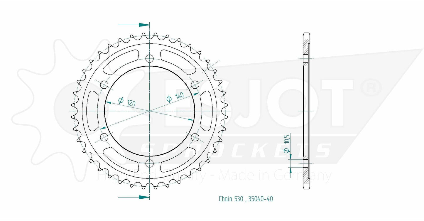 Sprockets Rear (35040-40T) - Esjot