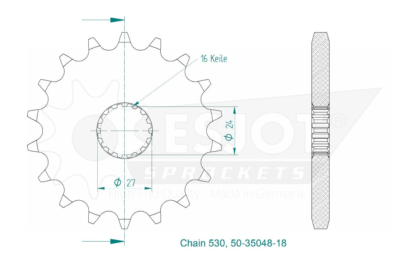 Sprockets Rear (32050-43T) - Esjot