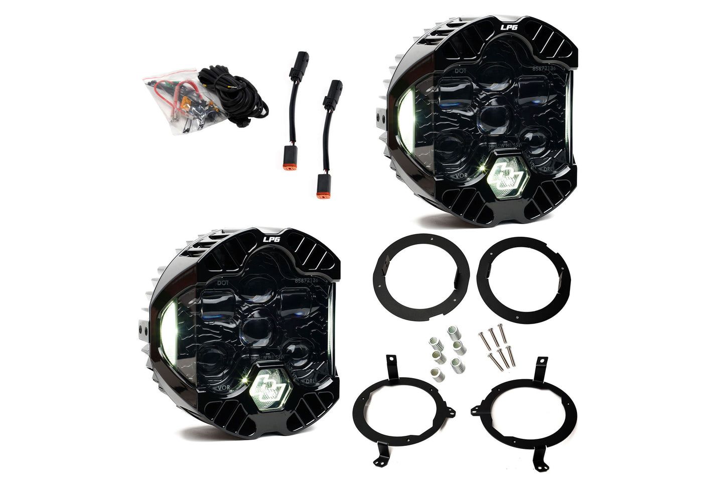 JEEP WRANGLER W/HALOGEN HEADLIGHTS -DOT LP6 LED HEADLIGHT