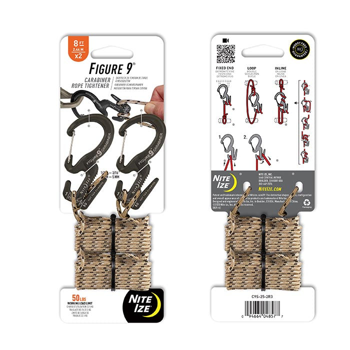 CARABINER ROPE TIGHTENER - FIGURE 9 (SM)