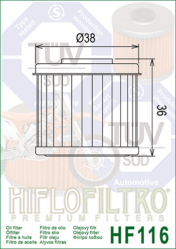 Oil Filter 116 - Hiflo