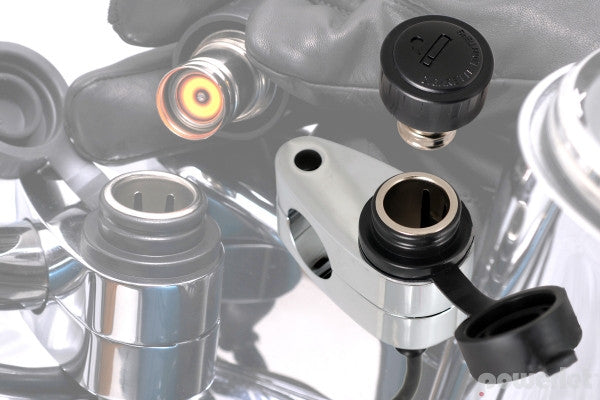 Cigarrete Charger for Harleys w Ram Mount Hole.