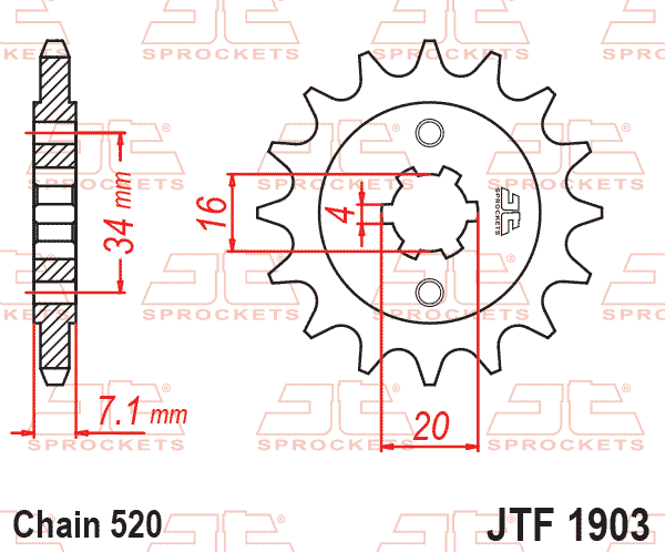 Sprockets Front (1903 15T) - JT