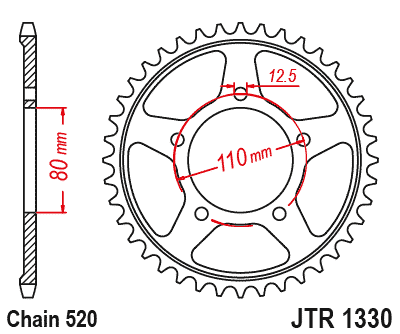 Sprockets Rear (1330- 45T) - JT