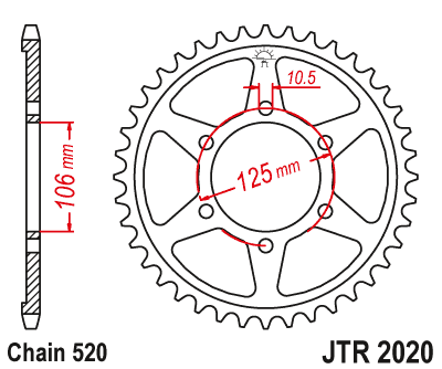 Sprockets Rear (2020- 51T) - JT