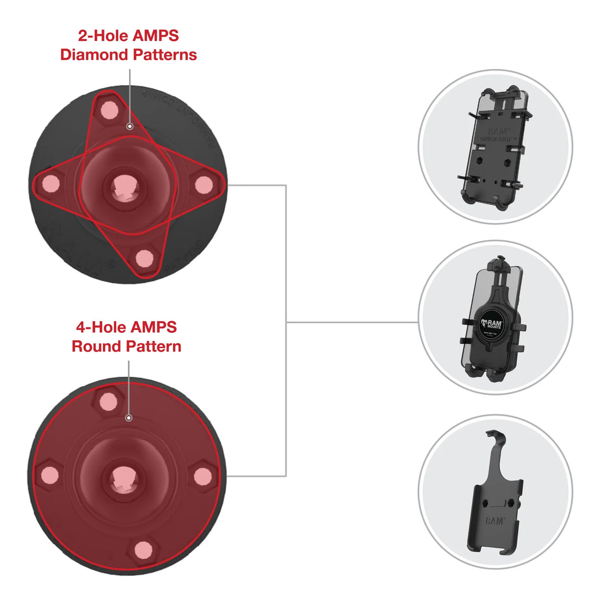Adapter - Rotating Ball for Phone Holders - 25mm B Size