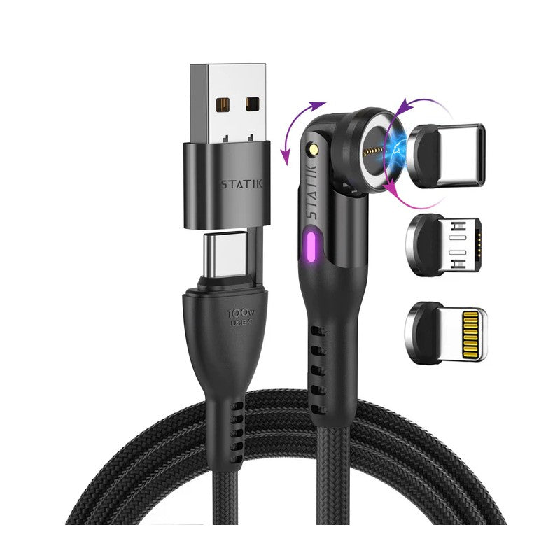 Magnetic Charging Cable - 100W USB A/C + Iphone