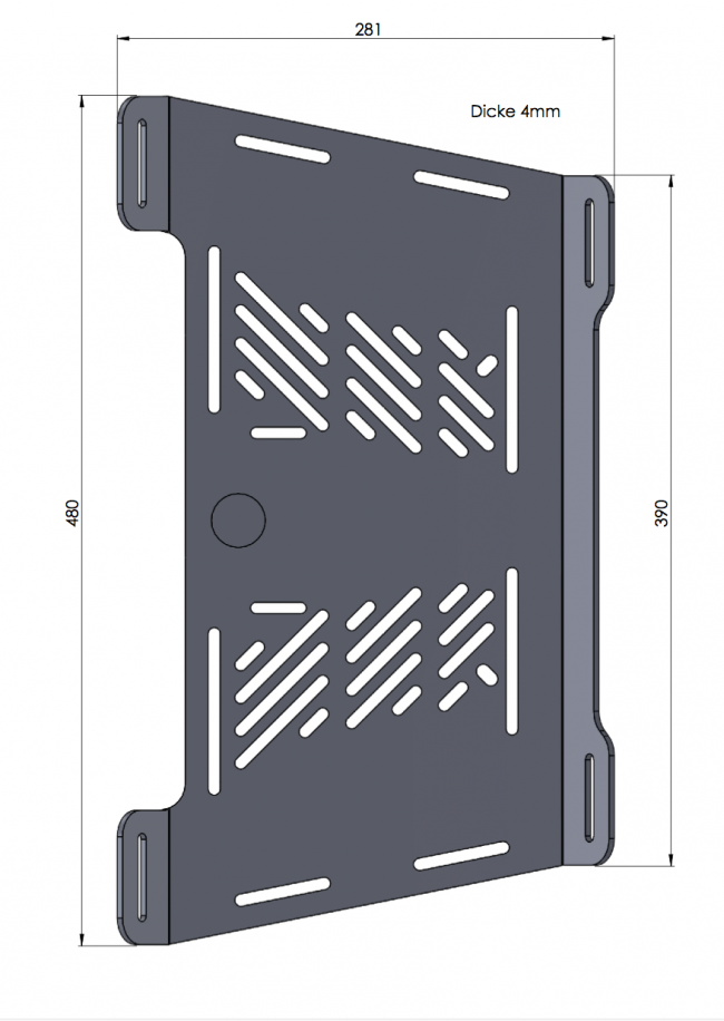 BMW F800GS Rack - Enlargement Plate.