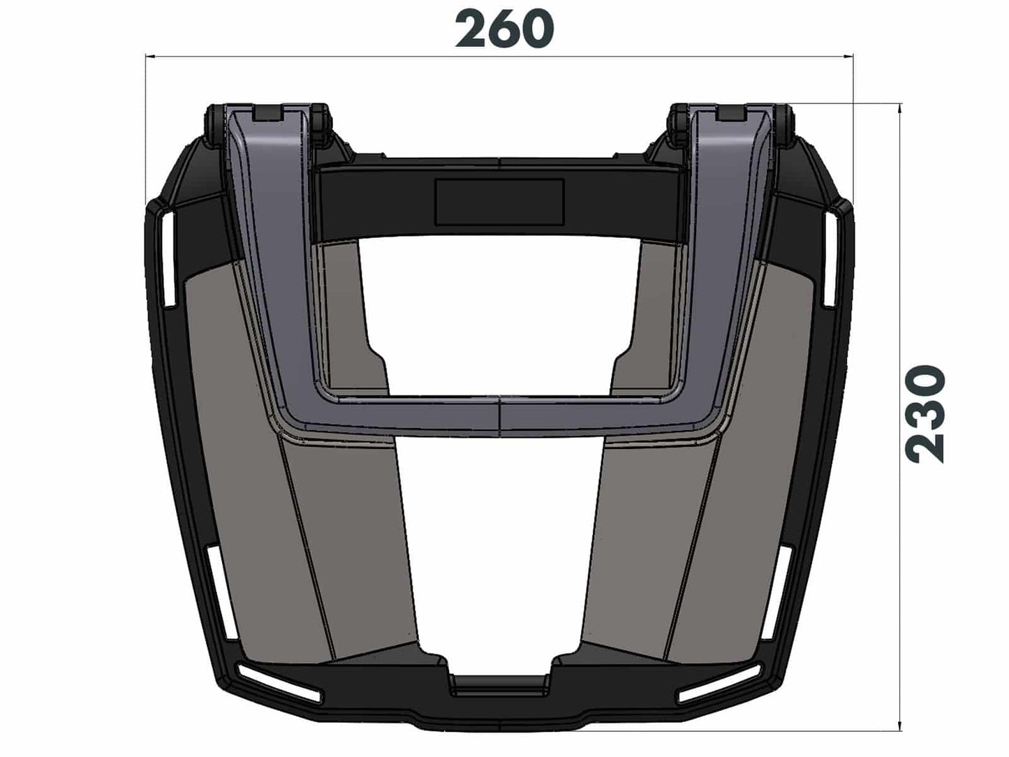 Suzuki GSX - 8S Carrier - Top Case Carrier (Fixed Hinge)