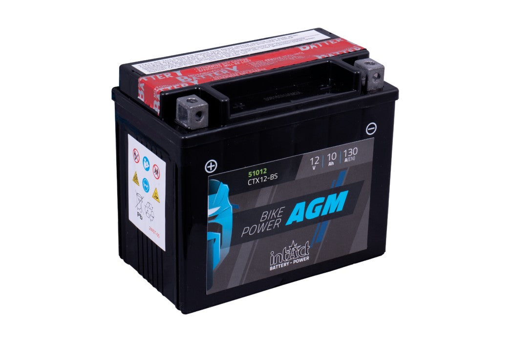 Battery intAct - AGM (YTX12-BS) 10Ah 130A