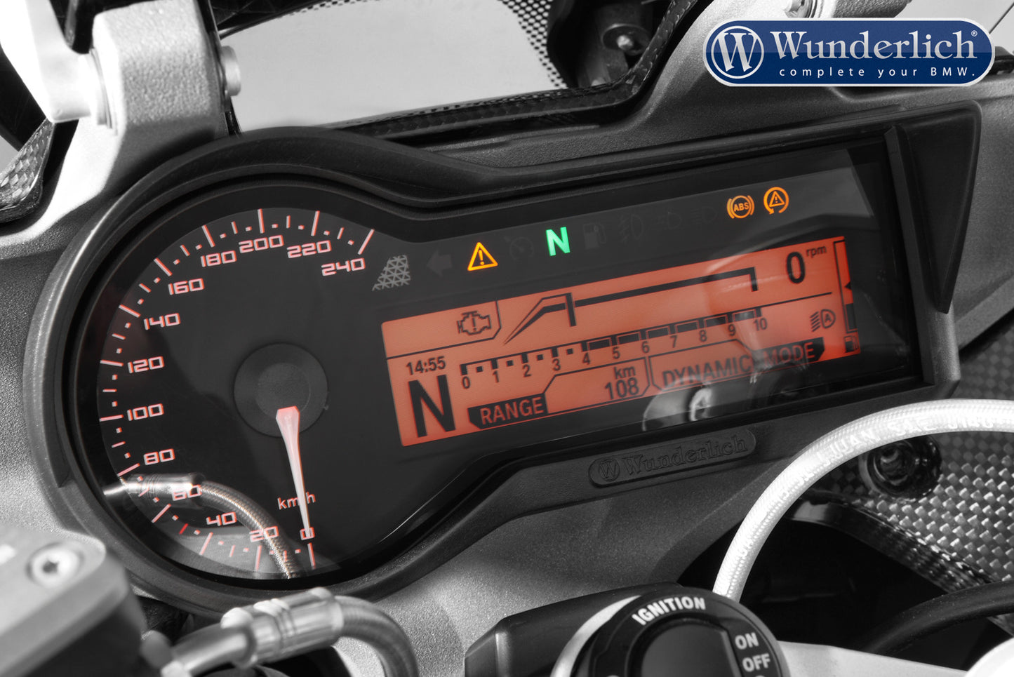 BMW R 1200R LC Ergonomics - Cockpit Glare Protection.