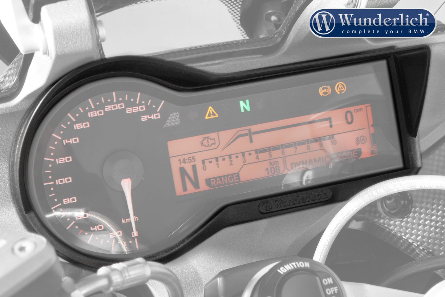BMW R 1200R LC Ergonomics - Cockpit Glare Protection.
