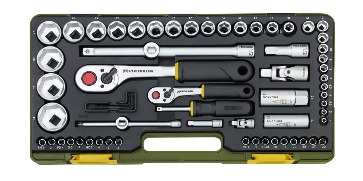 Set Sockets 1/4" and 1/2" - Metric