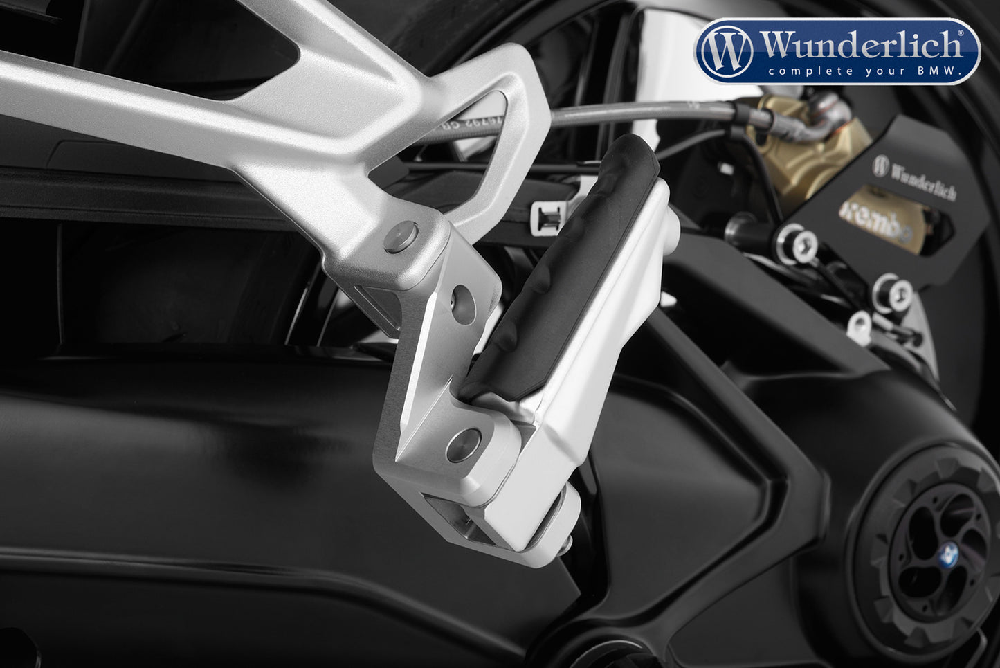 BMW R1250R Ergonomics - Passenger Footrest Lowering Kit.