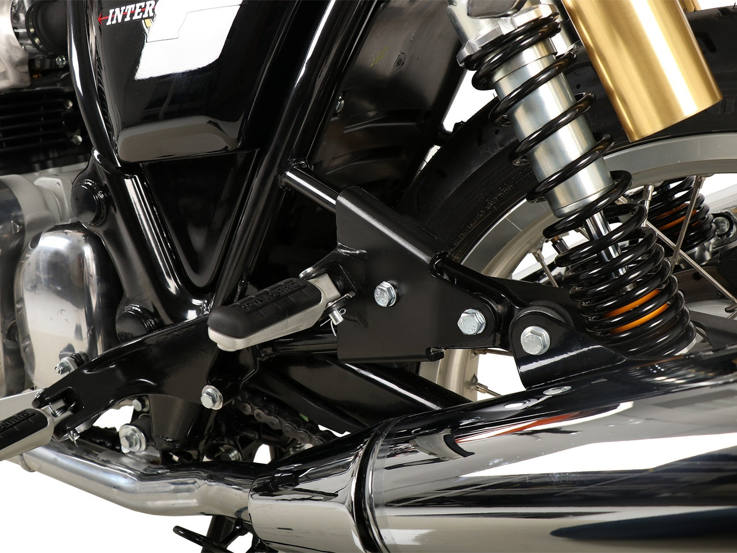 Royal Enfield Interceptor Ergonomics - Footrest lowering Kit.