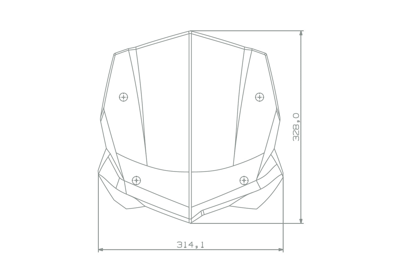 BMW R Series GS Screen - Windscreen "FlowJet"