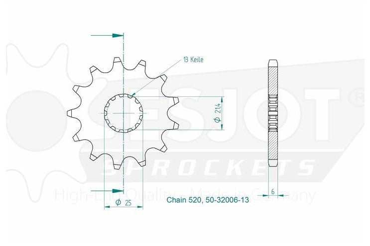 Sprockets Front (32006-13T) - Sports