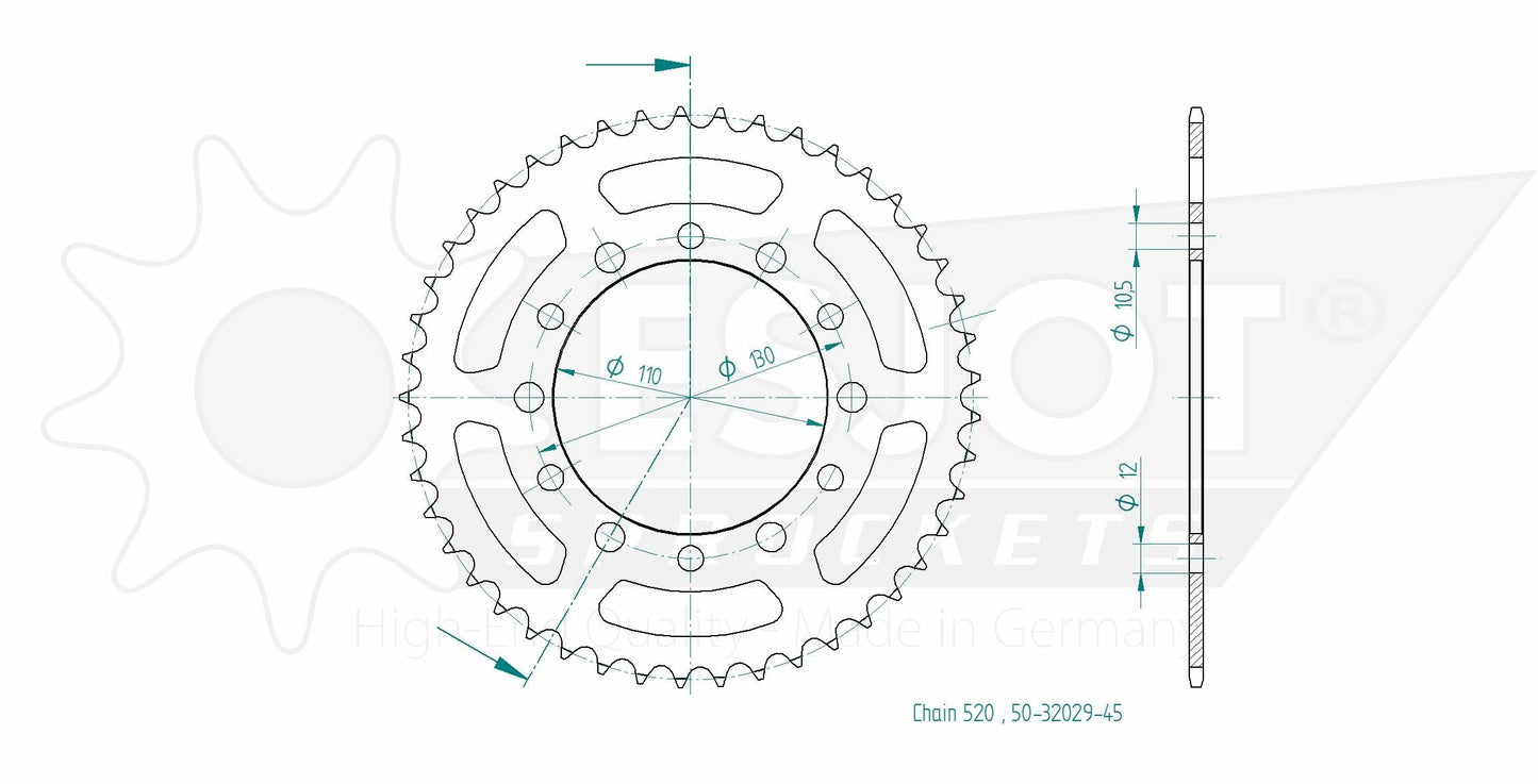 Sprockets Rear (32029 - 42T) - Esjot