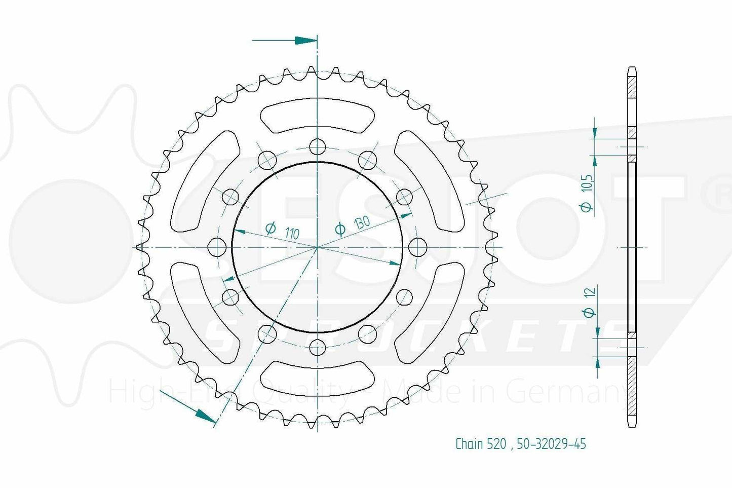 Sprockets Rear (32029 - 41T) - Esjot