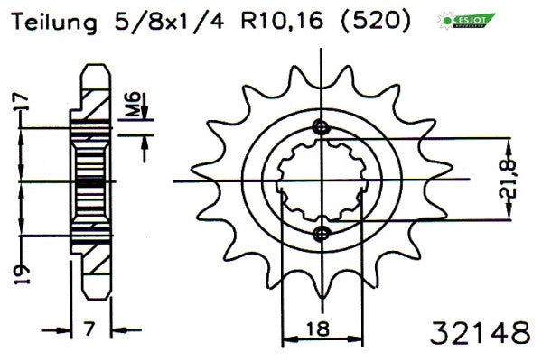 Honda CB 300R Spares - Esjot Sprockets.