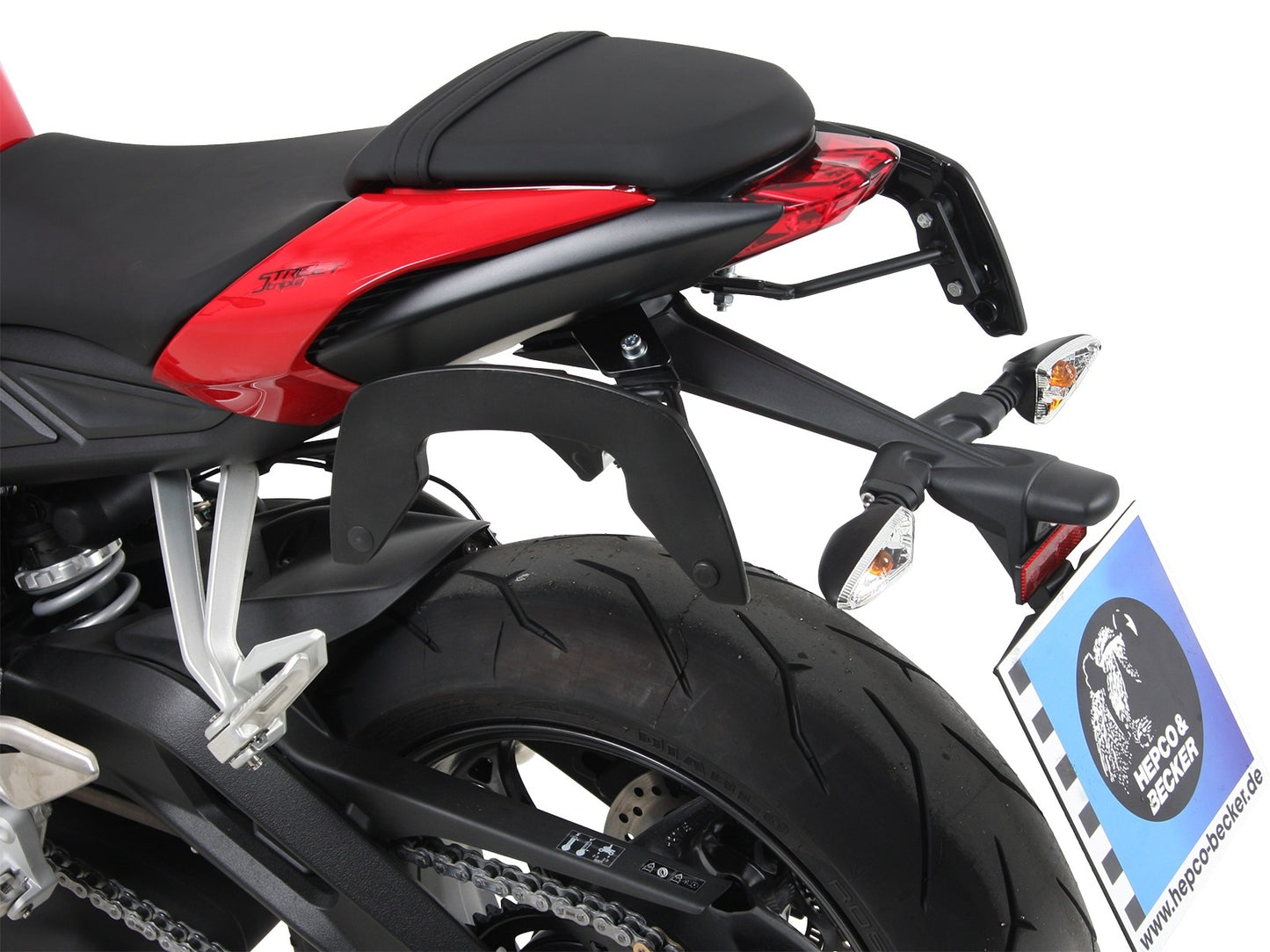 Triumph Street Triple 765 S/R/RS Carrier - Side case Carrier 'C-Bow'.