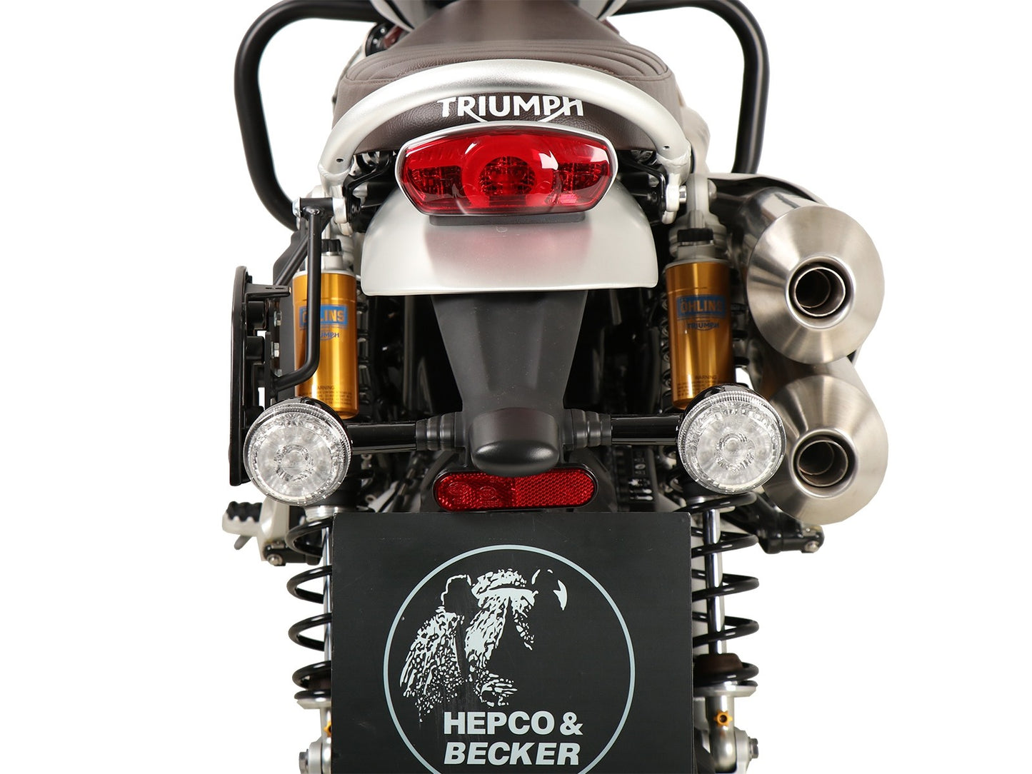 Triumph Scrambler 1200 XE / XC Carrier - Sidecases 'C-Bow' (Left Side, Black).