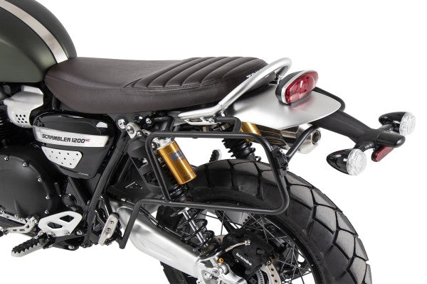 Triumph Scrambler 1200 XE / XC Carrier - Sidecases Permanent Fixed (Left Side, Black).