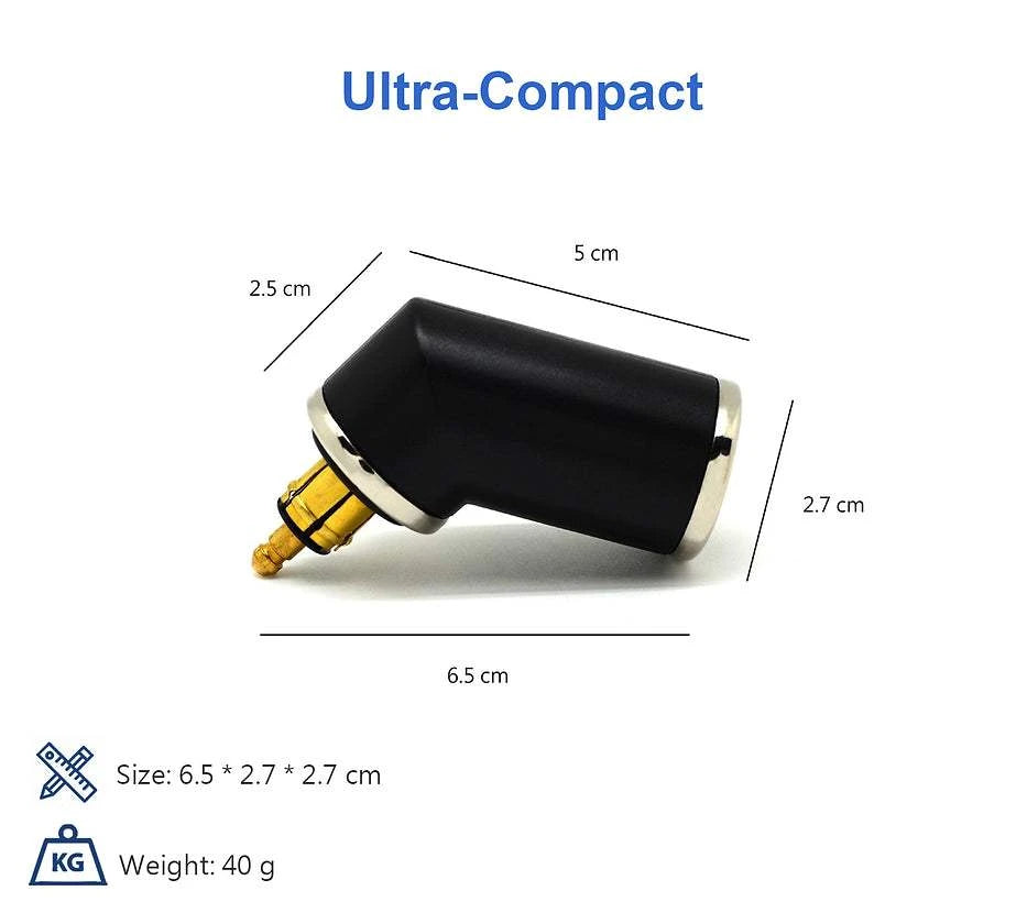 DIN (Hella) to 36W PD USB-C + QC 3.0 (ANGLED)