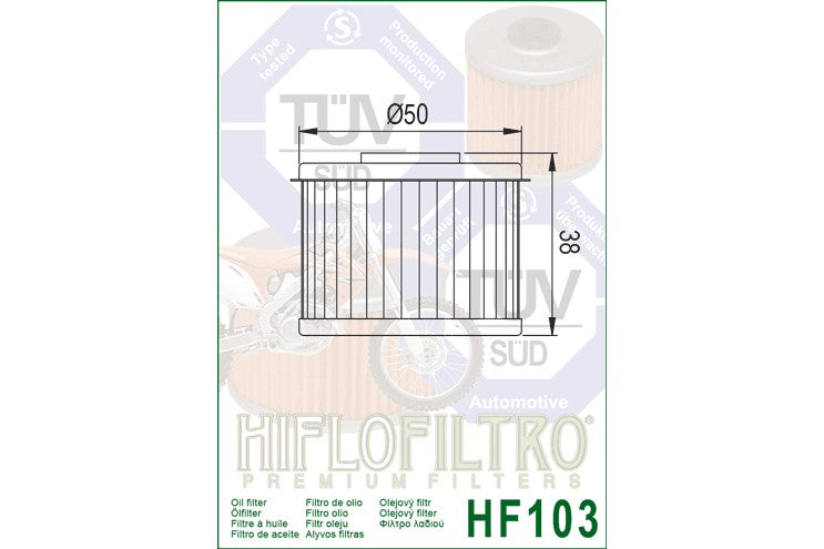 Oil Filter 103 - Hiflo