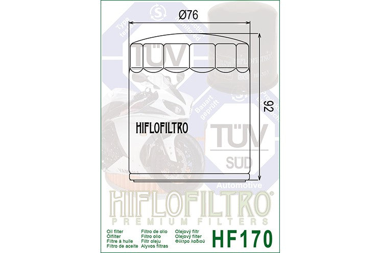 Oil Filter 170 - Hiflo (Chrome)