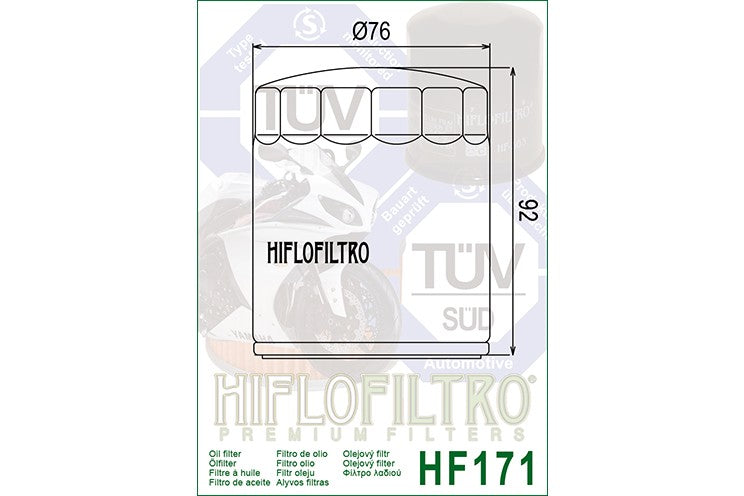 Oil Filter 171 - Hiflo (Chrome)