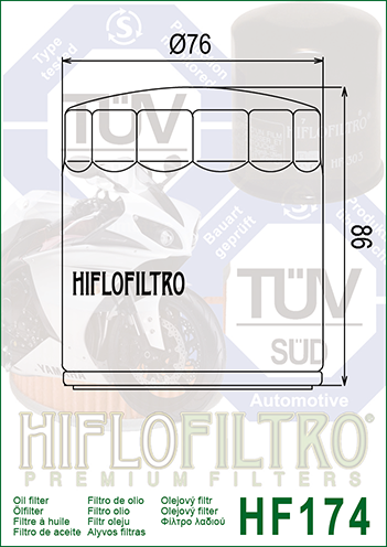 Oil Filter 174 by HI FLO.