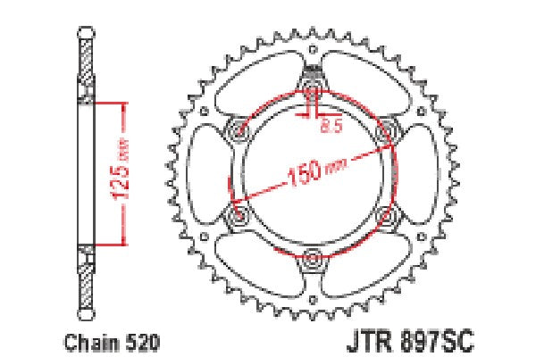 Sprockets Rear (897 - 41T) - JT