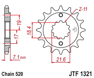 Sprockets Front (1321 - 13) - JT