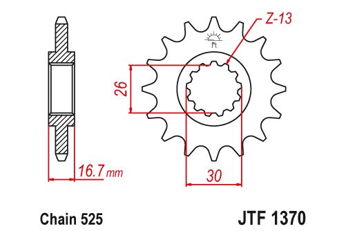 Sprockets Front (1370 - 15T) - JT