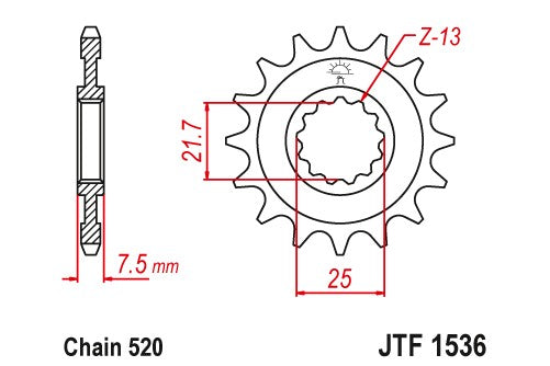 Sprockets Front (1536-15) - JT