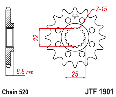 Sprockets Front (1901 - 14T) - JT