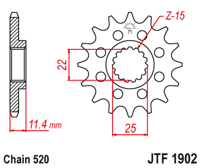 Sprockets Front (1902 - 16T) - JT