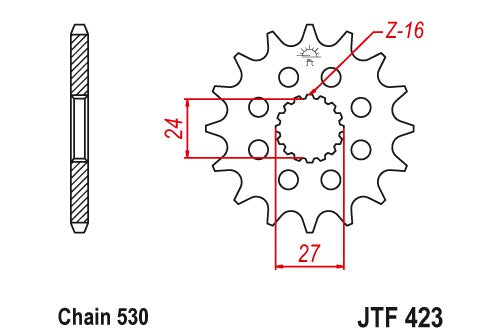 Sprockets Front (423 - 18T) - JT