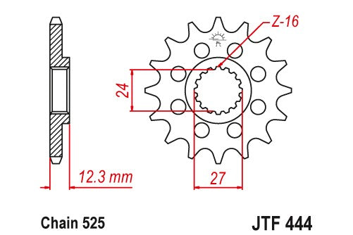Sprockets Front (JTF444-17T) - JT