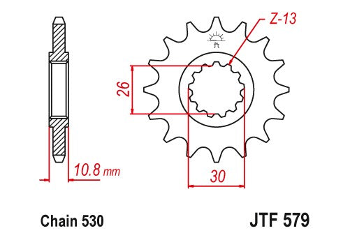 Sprockets Front (579 - 17T) - JT