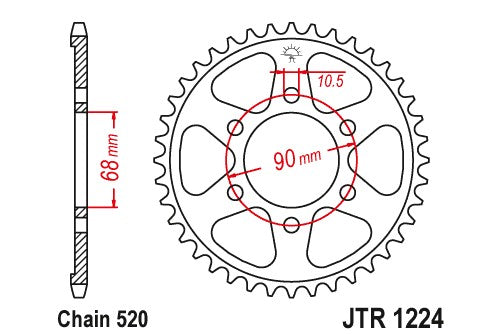 Sprockets Rear (JTR1224-36T) - JT