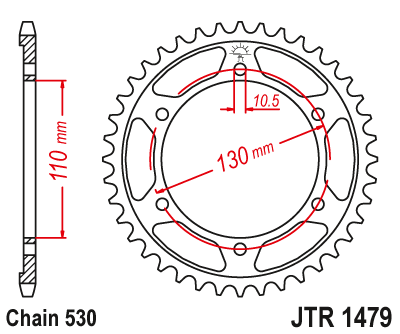 Sprockets Rear (1479 - 47T) - JT